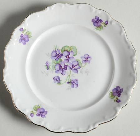 Violette (Platinum Trim) Bread & Butter Plate