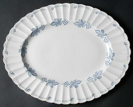 Blue Vine 15" Oval Serving Platter