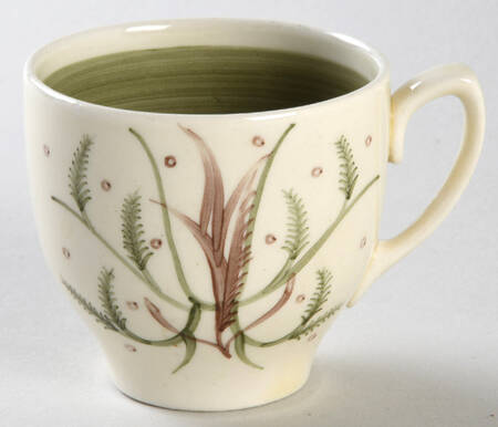 Chinese Fern Green Flat Demitasse Cup
