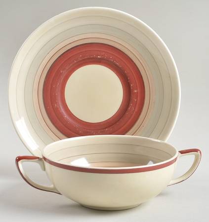 Wedding Ring Flat Cream Soup Bowl & Saucer Set