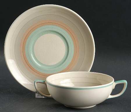 Wedding Ring Flat Cream Soup Bowl & Saucer Set