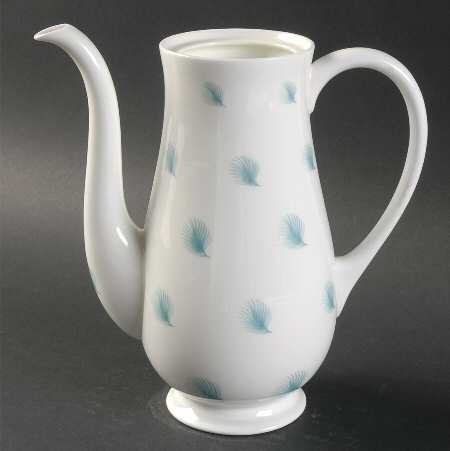 Whispering Grass Aqua (Coupe) Mini Coffee Pot No Lid