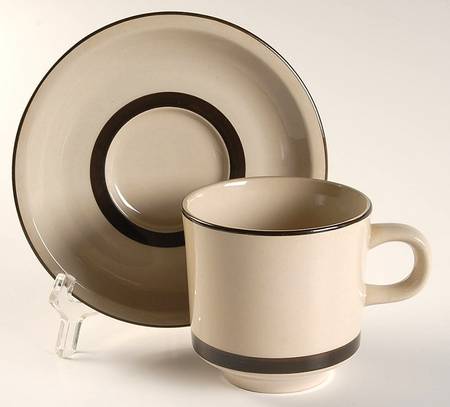 Berry Band Flat Cup & Saucer Set