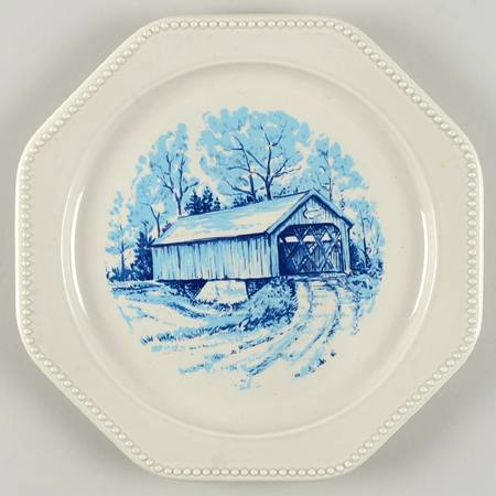 Covered Bridges 12" Chop Plate (Round Platter)