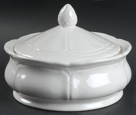 Federalist White 1 Qt Round Covered Casserole
