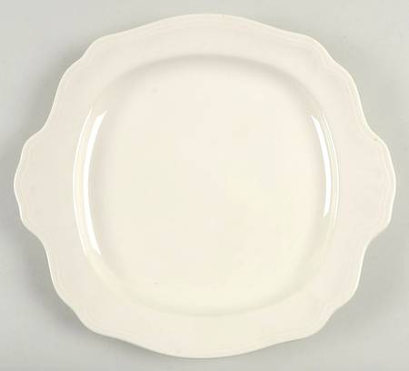 Federalist White Square Handled Cake Plate