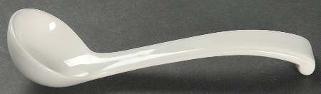 Federalist White Gravy Ladle Solid Piece