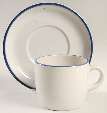 Stonehedge Flat Cup & Saucer Set