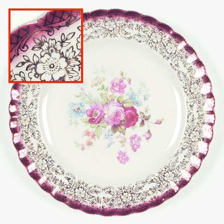 June Rose Mandarin Maroon by Sebring Pottery