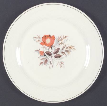Vermillion Rose (Narrow Gold Ring) by Sebring Pottery