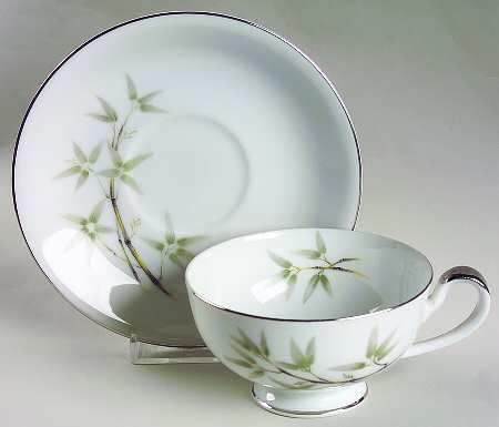 Bamboo Garden Footed Cup & Saucer Set