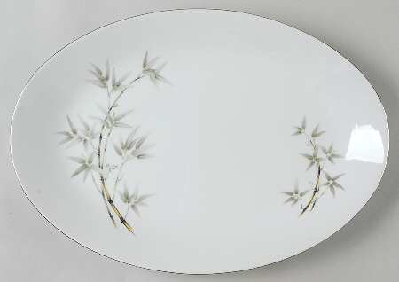 Bamboo Garden 14" Oval Serving Platter