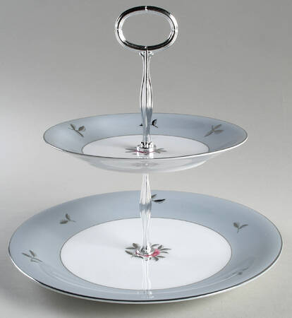 Bella Maria 6 5/8"-10"  2 Tiered Serving Tray (Dp, Sp) HC