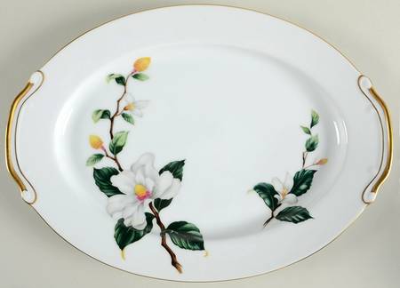 Fall Camellia 14" Oval Serving Platter