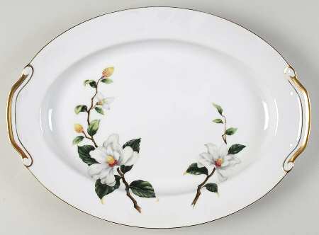 Fall Camellia 16" Oval Serving Platter