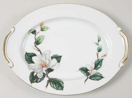Fall Camellia 11" Oval Serving Platter