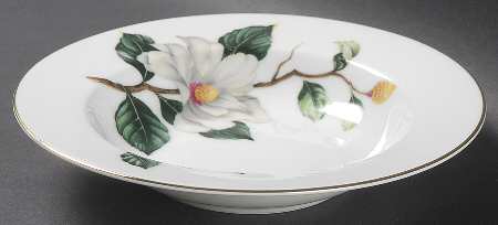 Fall Camellia Rim Soup Bowl