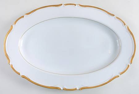 Grosvenor (Gold Trim) 14" Oval Serving Platter