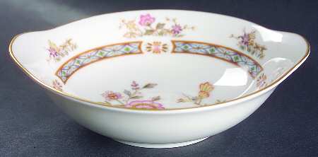 Oriental Peony Lugged Cereal Bowl