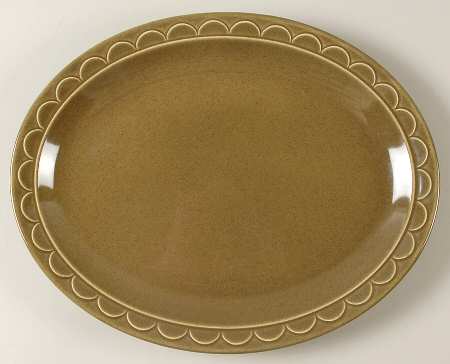 Granada Green 13" Oval Serving Platter
