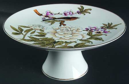 Chinese Garden (Fine China) 10" Diameter Pedestal Cake Stand