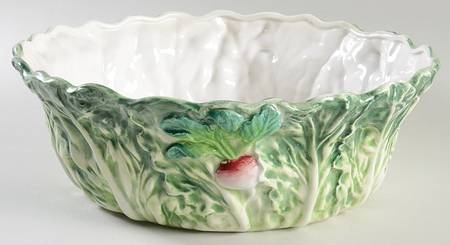 Rabbit Patch 13" Large Salad Serving Bowl by Shafford