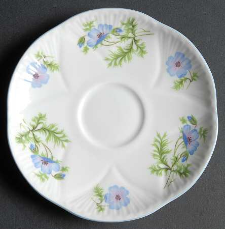Blue Poppy (Dainty) Saucer for Flat Cup