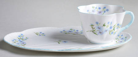 Blue Rock (Dainty Shape) Snack Plate & Cup Set