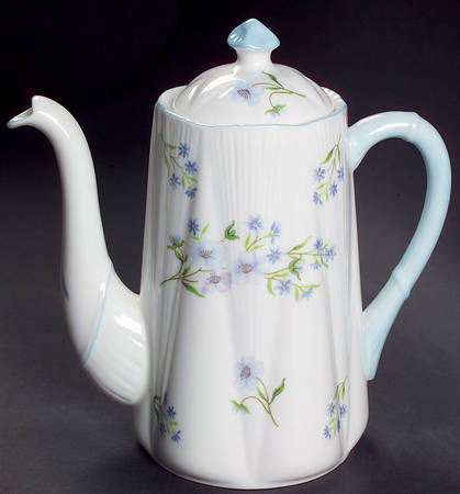 Blue Rock (Dainty Shape) Individual Coffee Pot & Lid