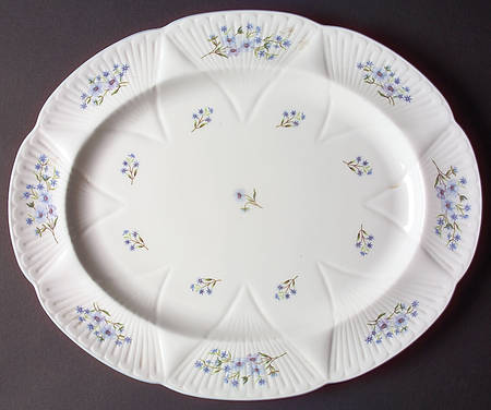 Blue Rock (Dainty Shape) 15" Oval Serving Platter