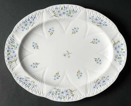 Blue Rock (Dainty Shape) 12" Oval Serving Platter