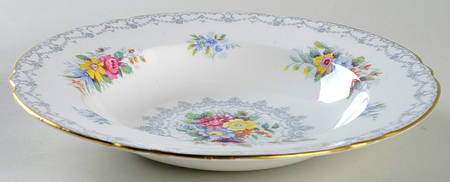 Crochet (Gold Trim) Rim Soup Bowl