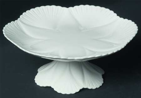 Dainty White (No Trim) 8" Diameter Pedestal Cake Stand