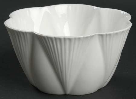 Dainty White (No Trim) Open Sugar Bowl