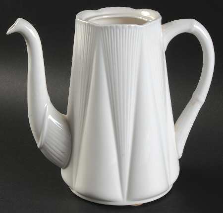 Dainty White (No Trim) Small Coffee Pot No Lid