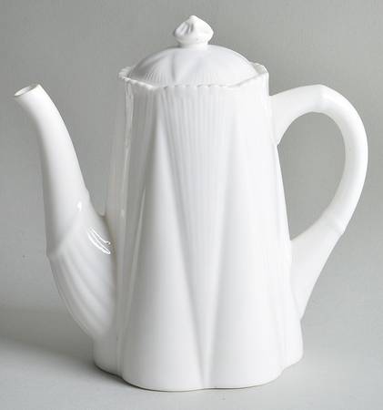 Dainty White (No Trim) Mini Coffee Pot & Lid