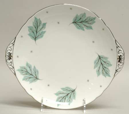 Drifting Leaves Handled Cake Plate
