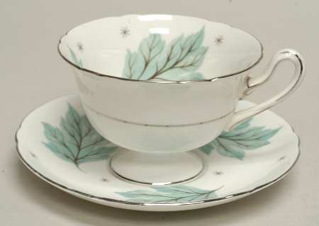 Drifting Leaves Footed Cup & Saucer Set