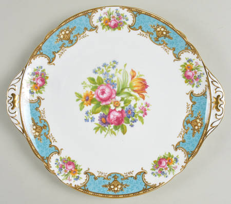 Duchess Blue Handled Cake Plate