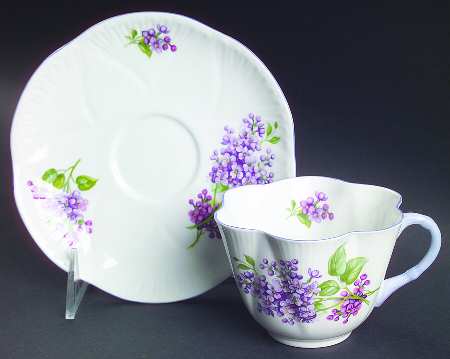 Lilac Time Flat Cup & Saucer Set