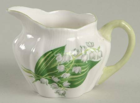 Lily of The Valley (Green Trim, Dainty Shape) Individual Creamer