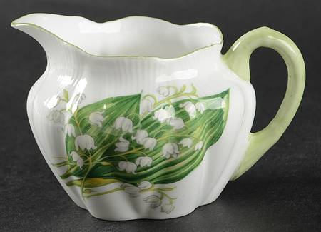 Lily of The Valley (Green Trim, Dainty Shape) Mini Creamer