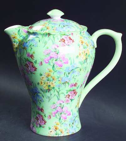 Melody (Henley&New Cambridge Shape, Green) Hot Water Jug & Lid