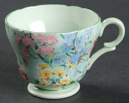 Melody (Henley&New Cambridge Shape, Green) Footed Demitasse Cup