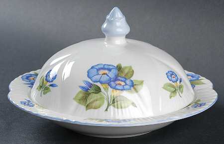 Morning Glory Round Covered Butter