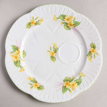 Primrose (Dainty Shape, Green Trim) Snack Plate