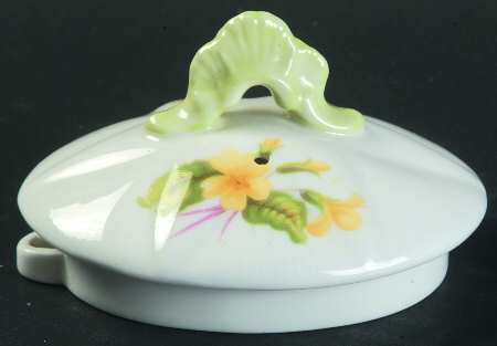Primrose (Dainty Shape, Green Trim) Lid for Teapot