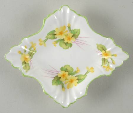 Primrose (Dainty Shape, Green Trim) 6" Sweet Meat Dish