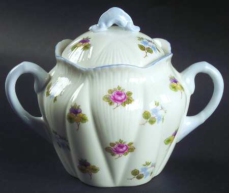 Rose, Pansy, Forget Me Not Sugar Bowl & Lid