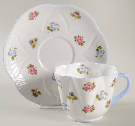 Rose, Pansy, Forget Me Not Oversized Cup & Saucer Set